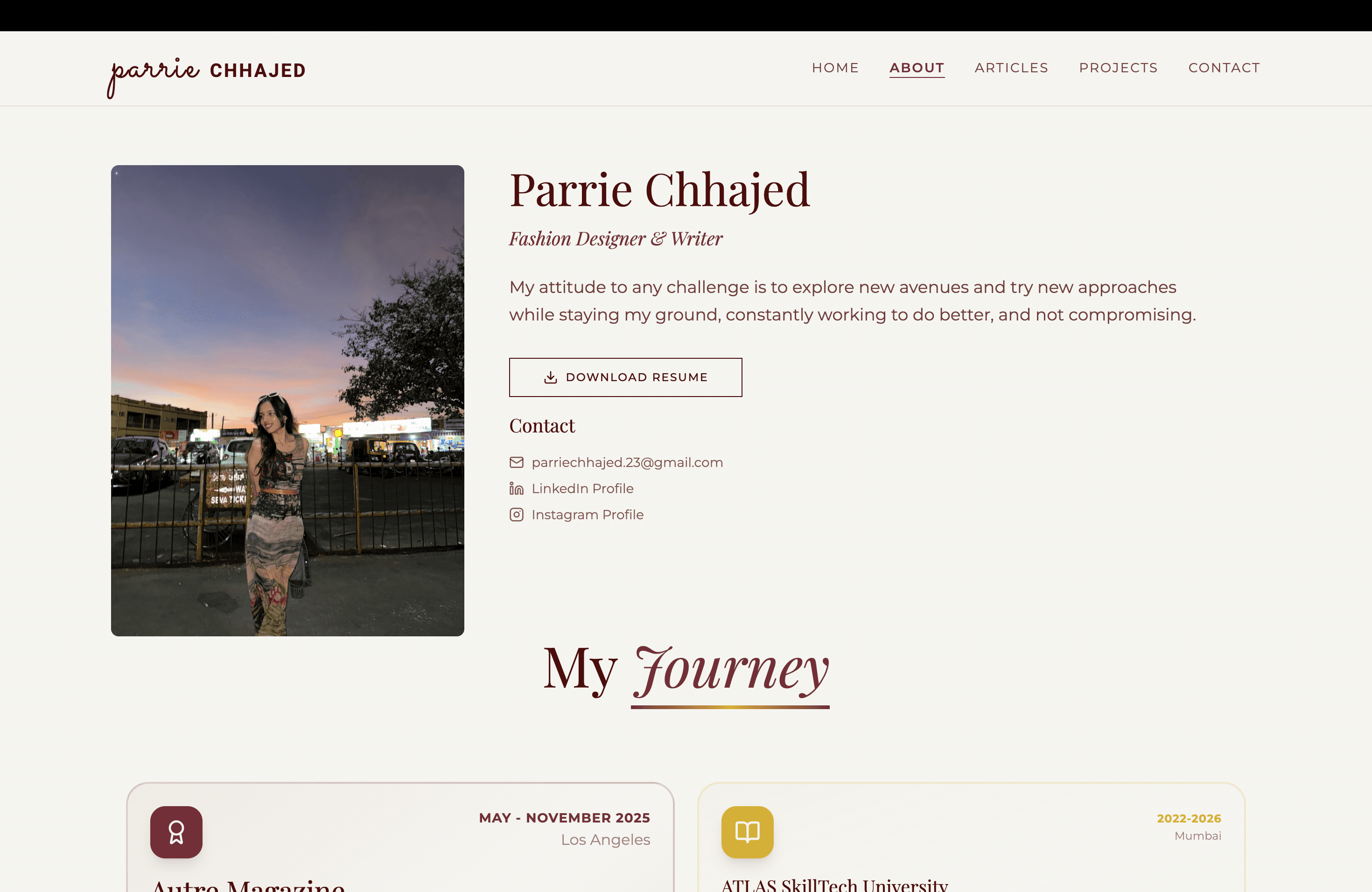 Parrie Chhajed - Fashion Portfolio